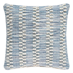Hobnail Stripe Indoor/Outdoor Decorative Pillow Cover | Blue