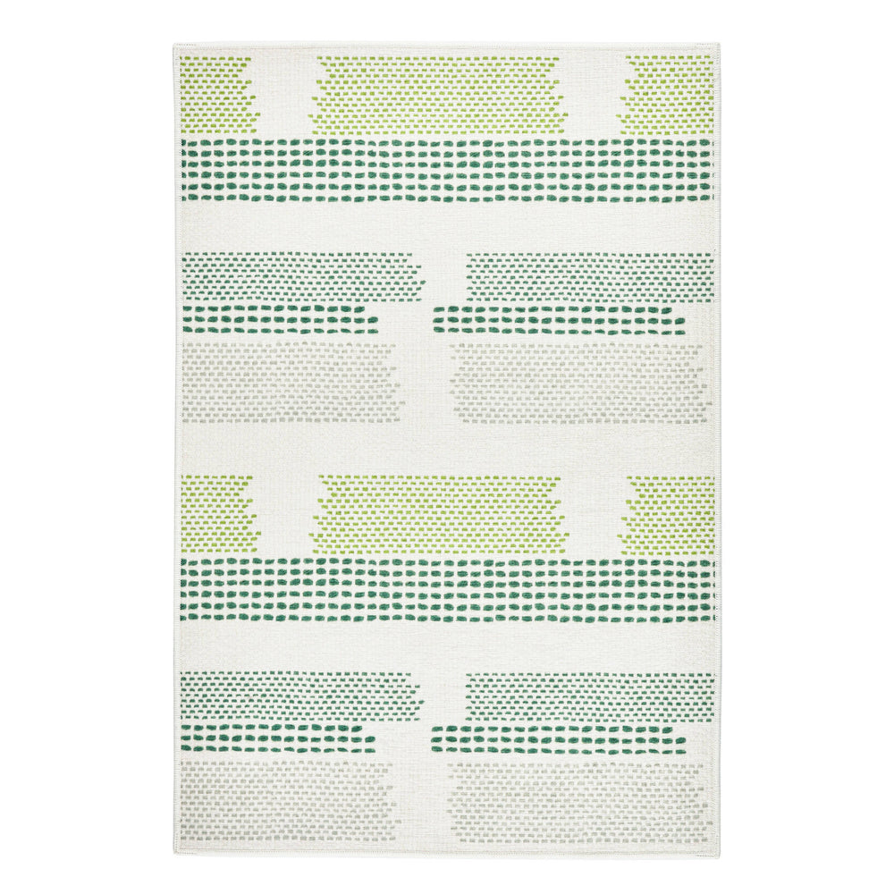 Tread Lightly Machine Washable Rug | Green
