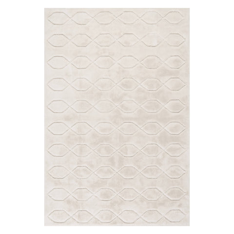 Rhythm Diamond Plush Cloud Washable Rug | Off White