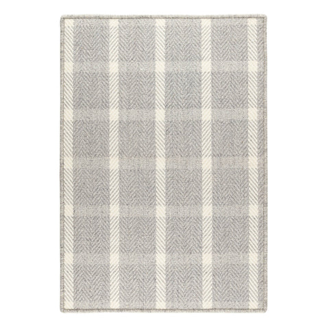 Jackson Woven Wool Custom Rug | Grey/Ivory