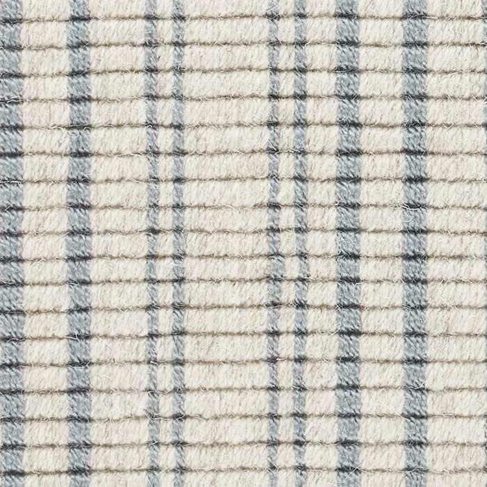 Warren Ticking Woven Wool Custom With Attached Rug Pad Rug Swatch | Slate