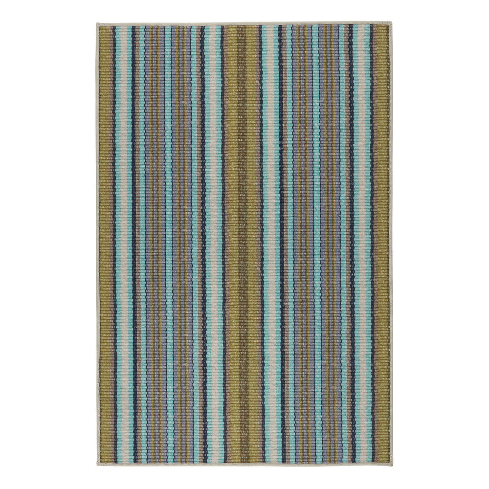 Treehouse Stripe Machine Washable Rug | Green