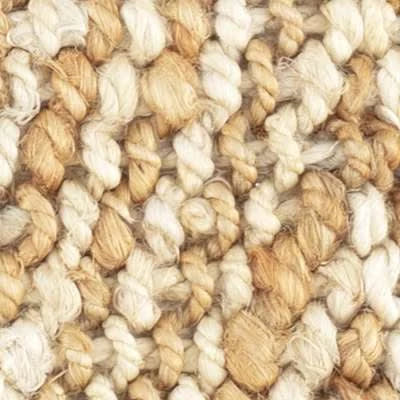 Meghan Handwoven Jute Rug Swatch | Ivory/Natural