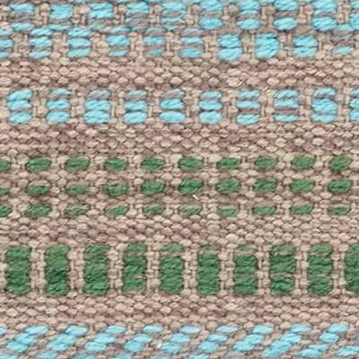 Sooner Than Later Handwoven Indoor/Outdoor Rug Swatch | Aqua