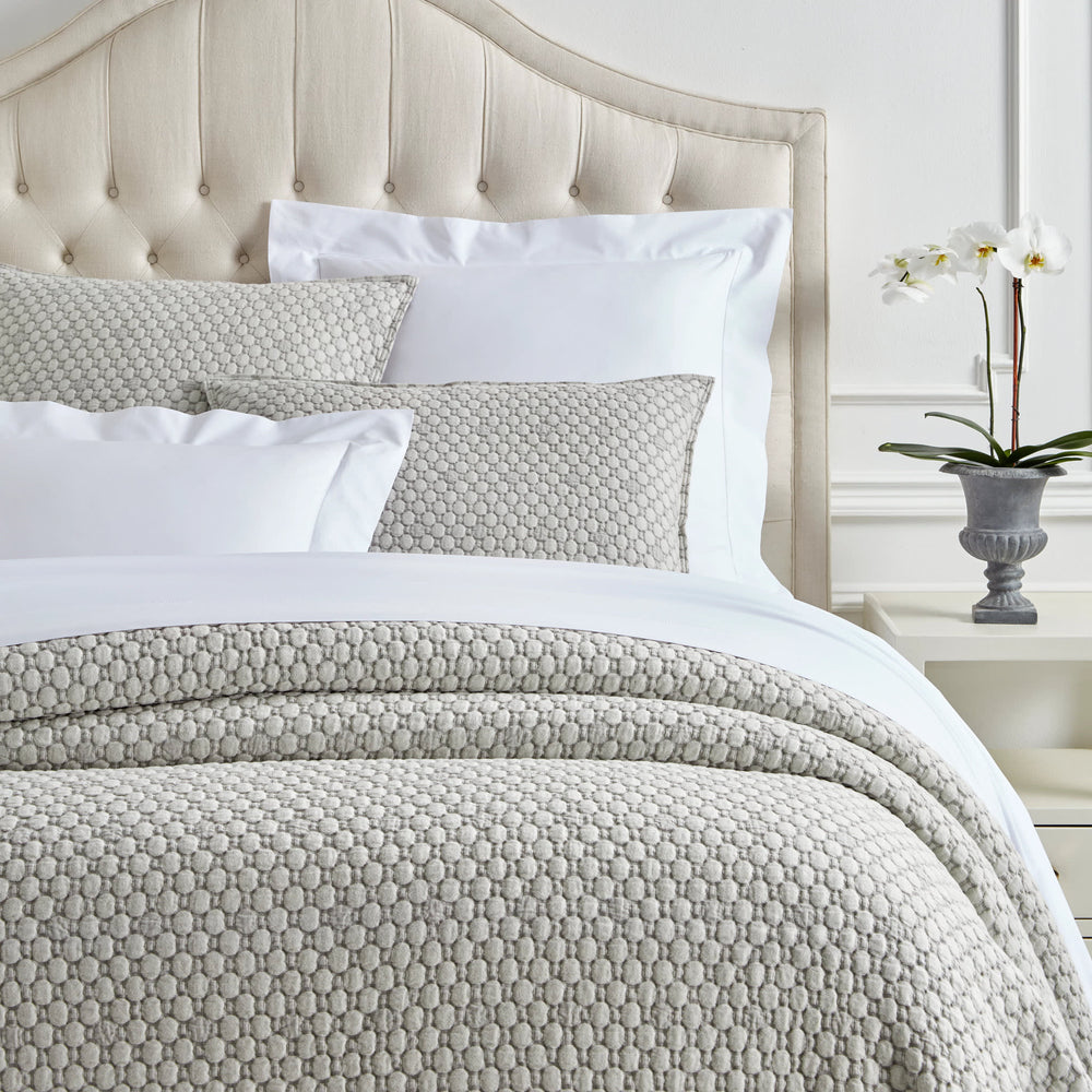Lodi Matelasse Coverlet | Silver