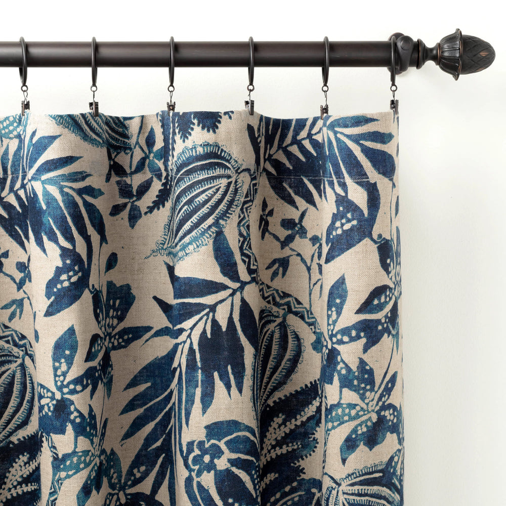 Antigua Linen Curtain Panel | Blue
