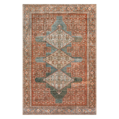 Muril Medallion Washable Rug | Multicolor