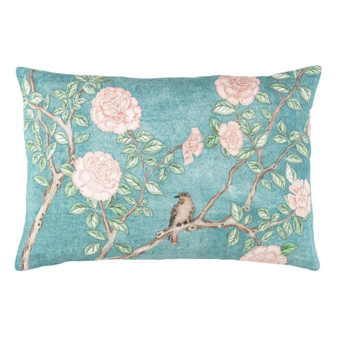 Jolie Embroidered Decorative Pillow Cover | Blue