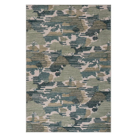 Ladycross Machine Washable Rug | Green