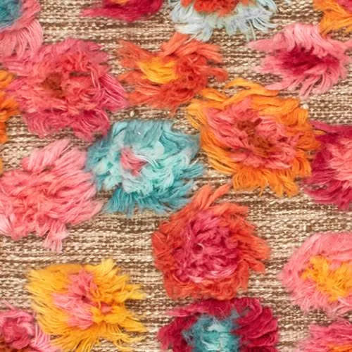 Party On Hand Knotted Wool Rug Swatch | Multi