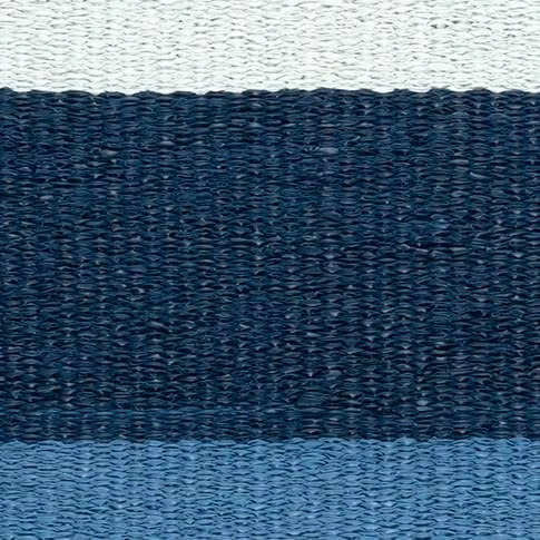 Ocean Stripe Handwoven Indoor/Outdoor Rug Swatch | Blue