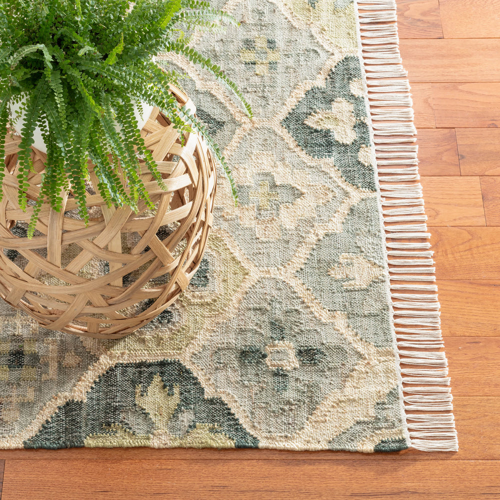 Pali Handwoven Jute Rug | Evergreen