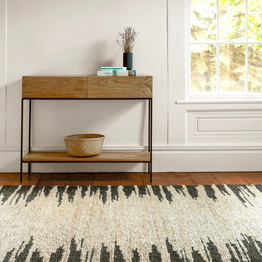 Moss Handwoven Jute Rug | Metal