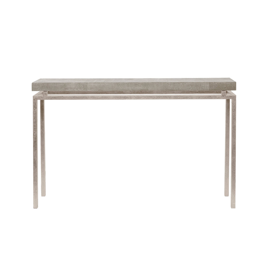 Benjamin Narrow Console | Sand Faux Shagreen