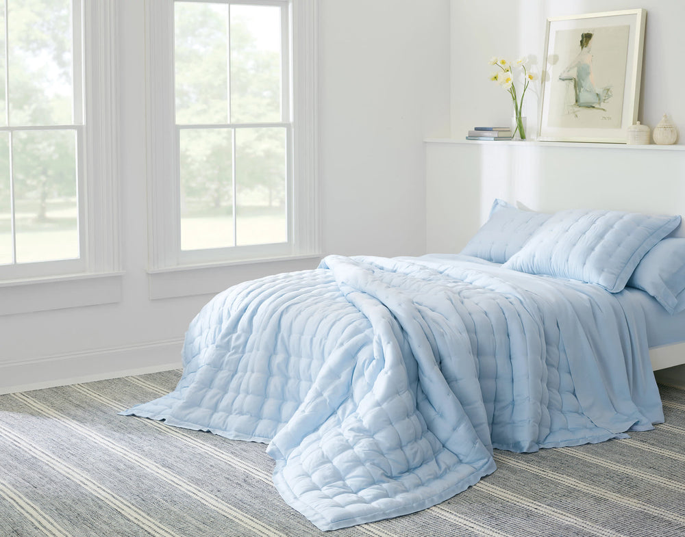 Silken Solid Puff | Robin's Egg Blue