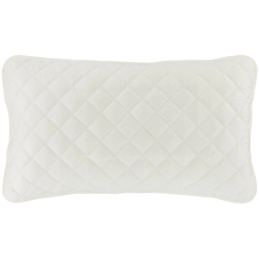 Quilted Silken Solid Sham | Ivory