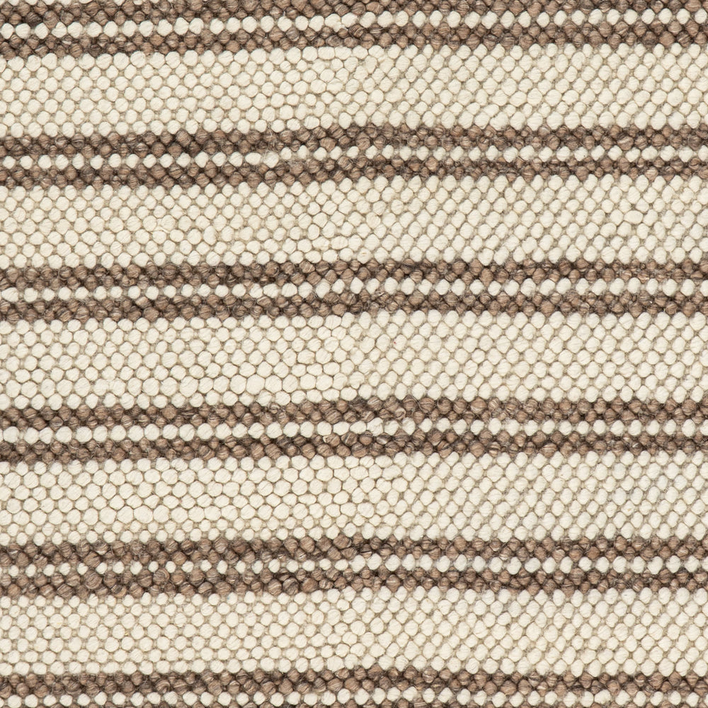 Venit Modern Striped Farmhouse Rug Swatch | Brown