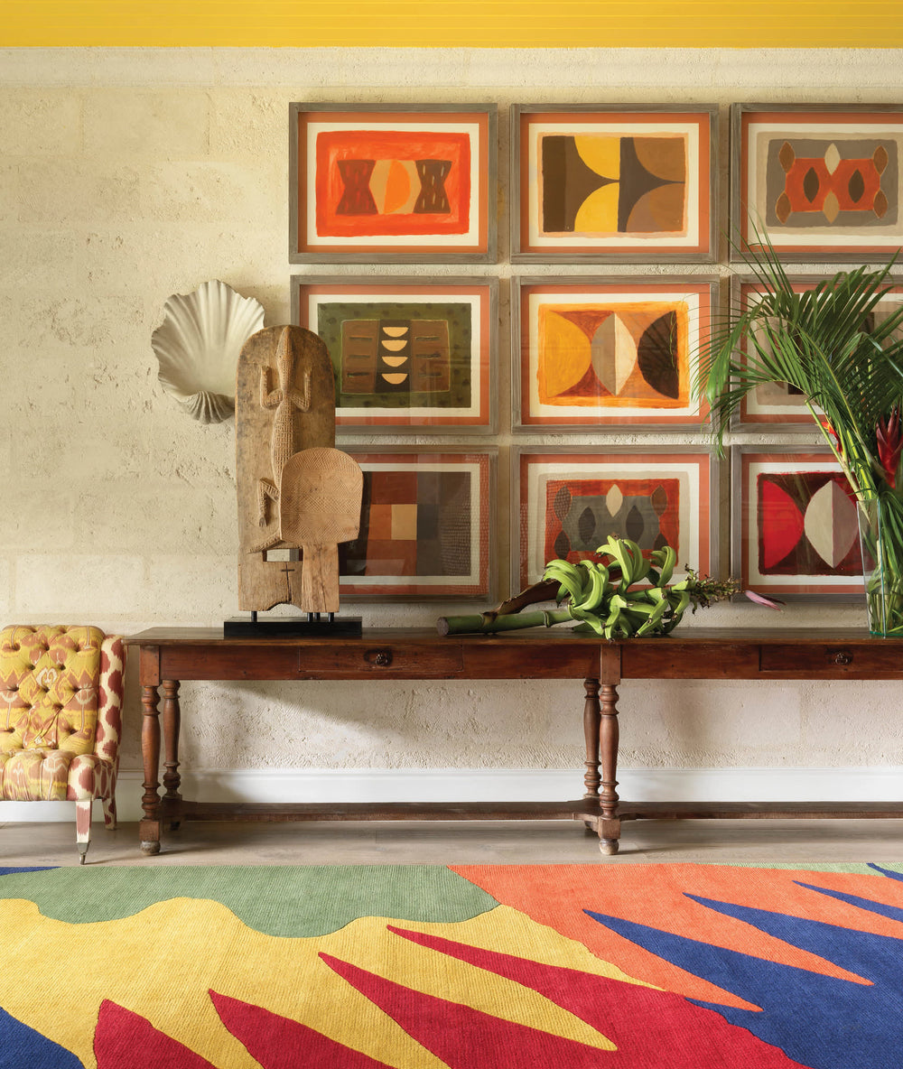 Graphic Hand Tufted Wool Rug | Multi