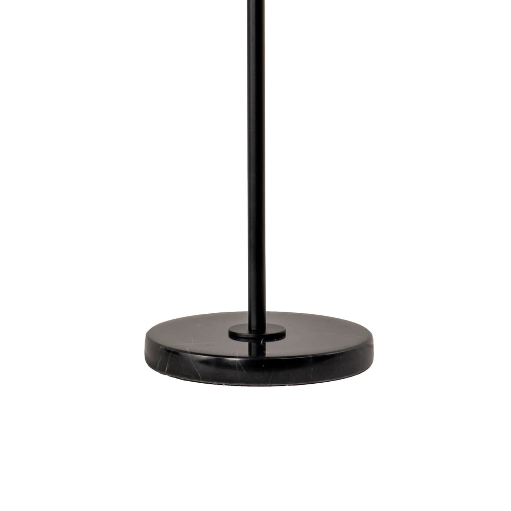 38-inch Iron Torchiere Industrial Table Lamp | Black