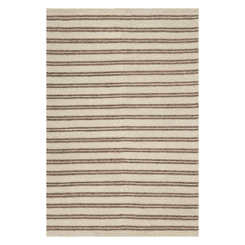 Venit Modern Striped Farmhouse Rug | Brown