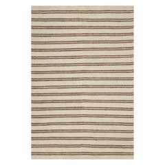 Venit Modern Striped Farmhouse Rug | Brown