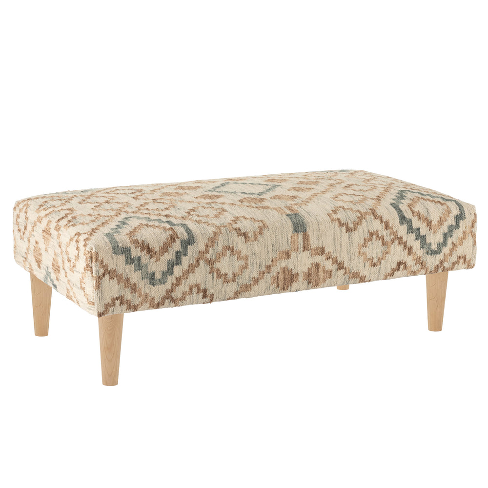 Jelly Roll Custom Rug Ottoman | Blue