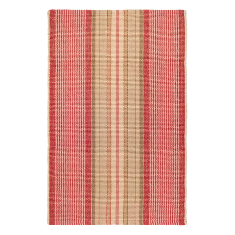 Framboise Handwoven Cotton Rug | Red