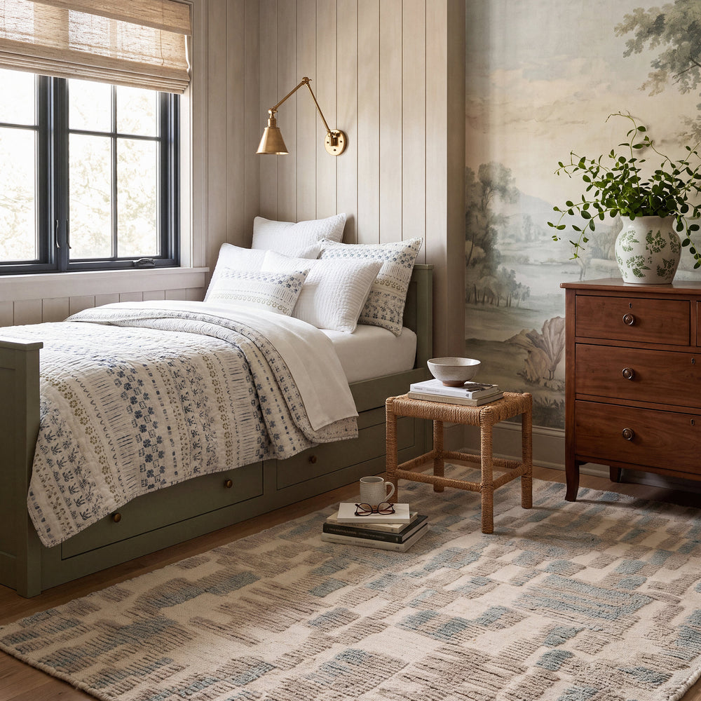Lalita Abstract Bohemian Rug | Teal