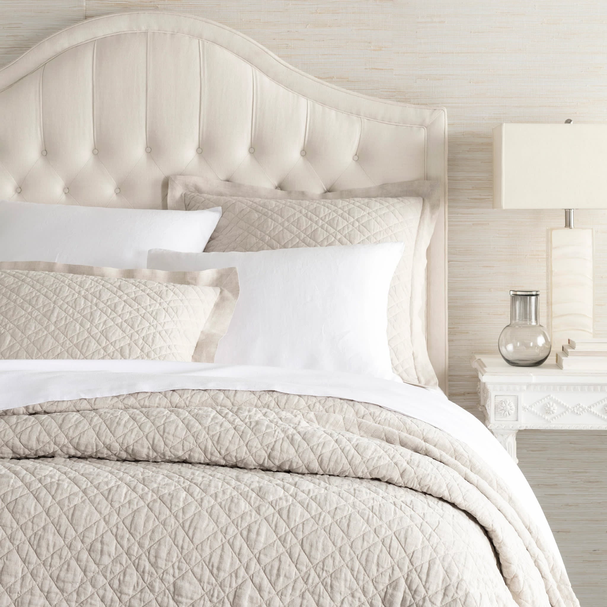 Washed Linen Quilt | Natural