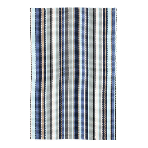 Westbrook Stripe Handwoven Indoor/Outdoor Rug | Blue