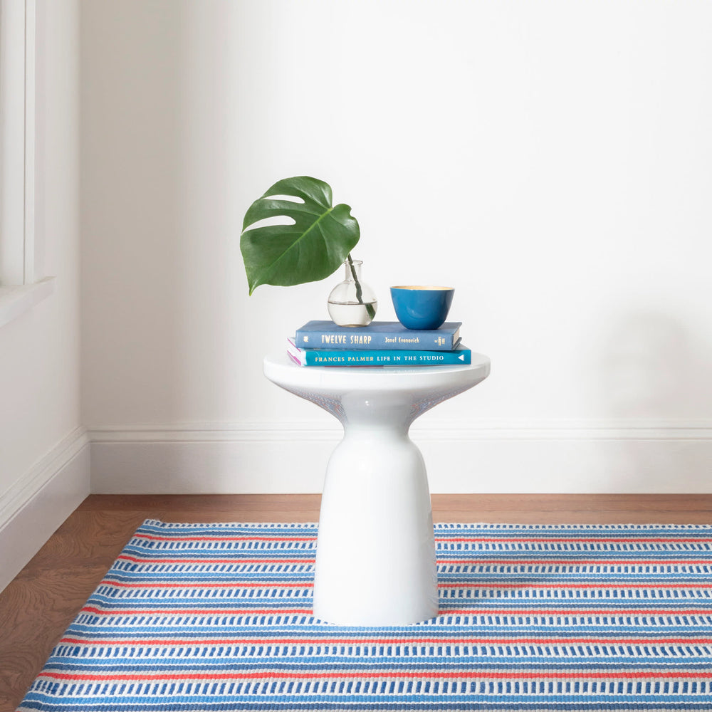 Always Greener Handwoven Indoor/Outdoor Rug | Blue/Red