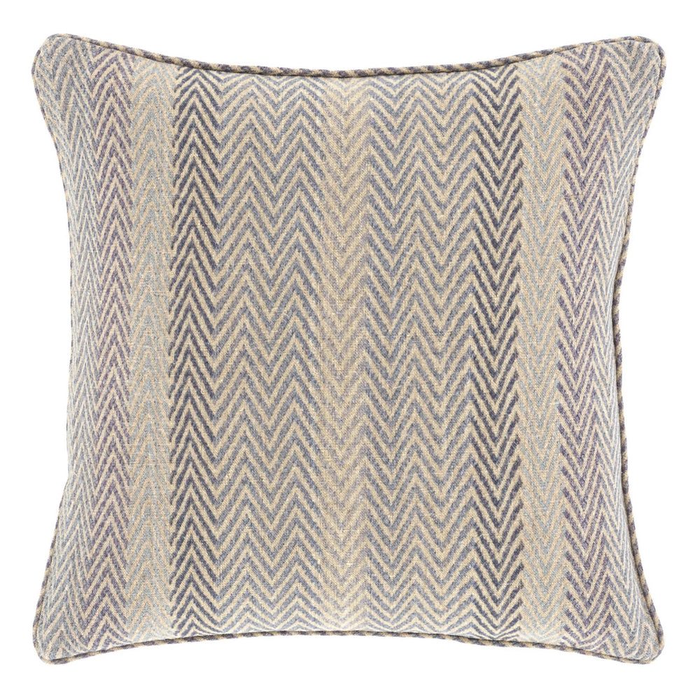 Nip Tuk Linen Decorative Pillow Cover | Blue/Natural