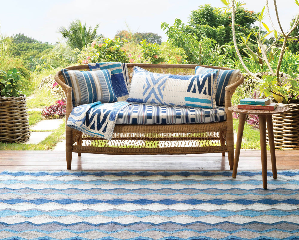 Safety Net Handwoven Indoor/Outdoor Rug | Blue