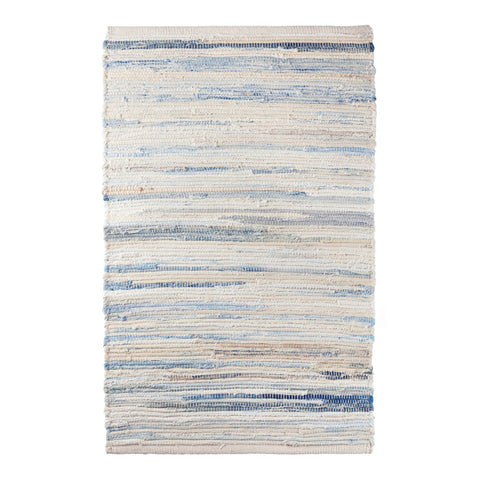 Denim Rag Handwoven Cotton Rug | Blue