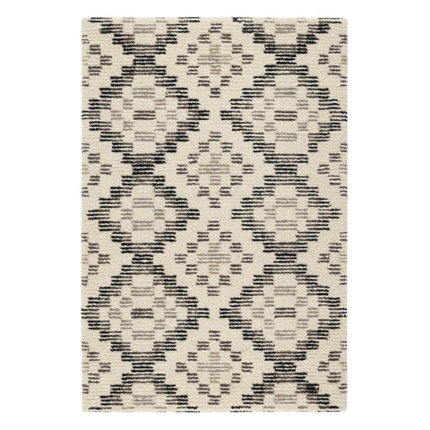 Diamond Cove Hand Tufted Wool Rug | Black