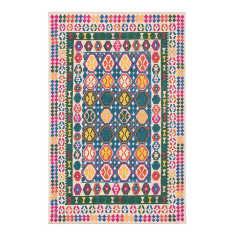 Rainbow Row Handwoven Wool Rug | Multi