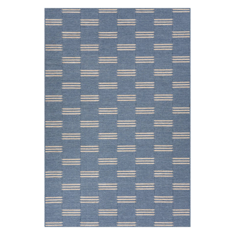 Ondine Coastal Indoor/Outdoor Custom Rug | Blue