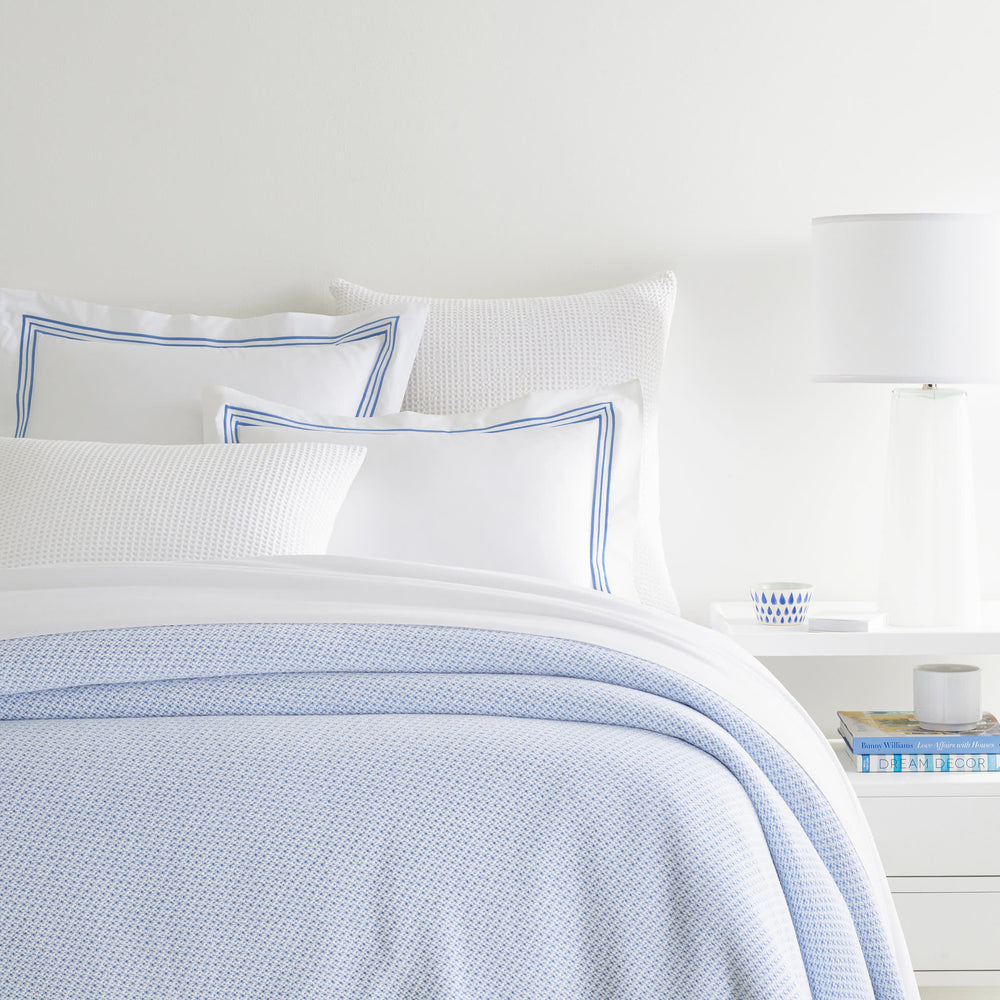 Quinn Cotton Blanket | French Blue