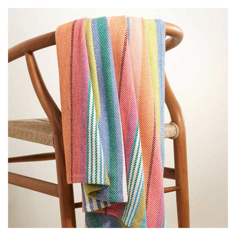 Mellie Stripe Woven Cotton Throw | Multi