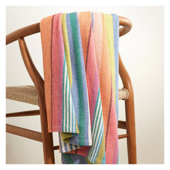 Mellie Stripe Woven Cotton Throw | Multi