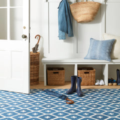 Elizabeth Machine Washable Rug | Navy