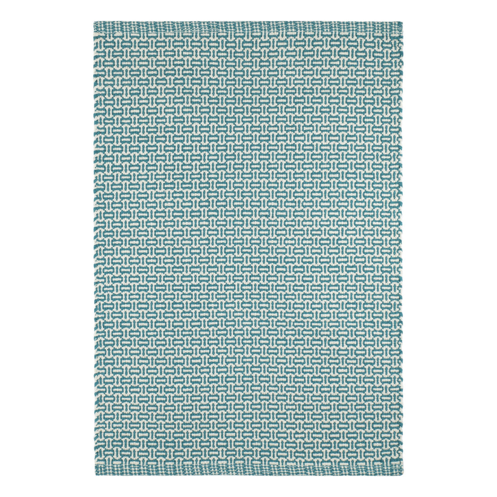 Miss Muffet Handwoven Cotton Rug | Teal