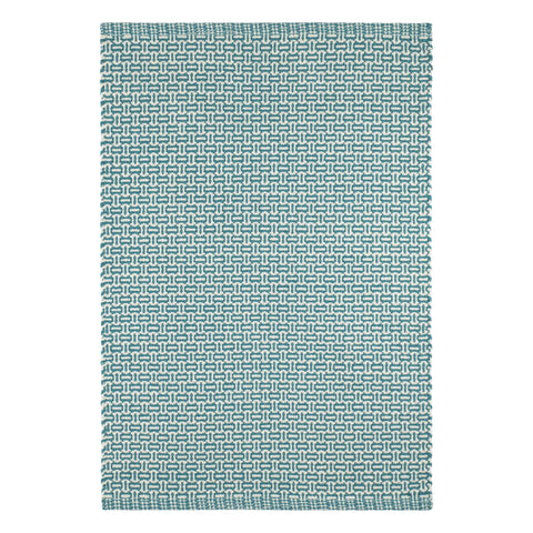 Miss Muffet Handwoven Cotton Rug | Teal