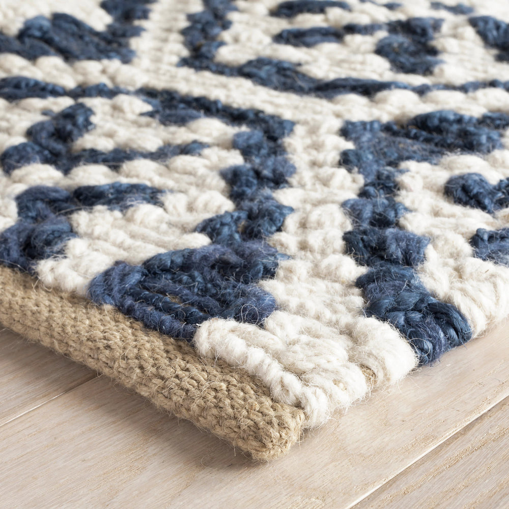 Magnolia Handwoven Jute Rug | Blue