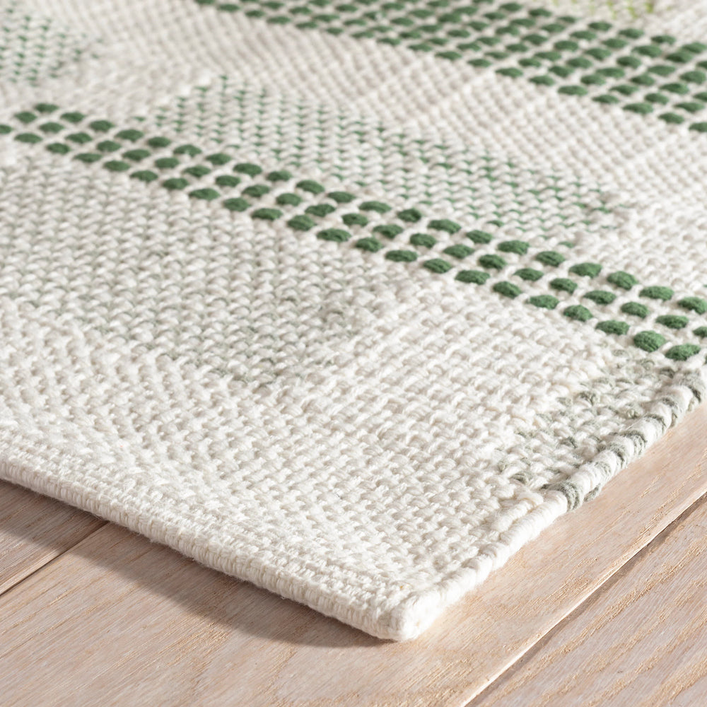 Tread Lightly Handwoven Cotton Rug | Green