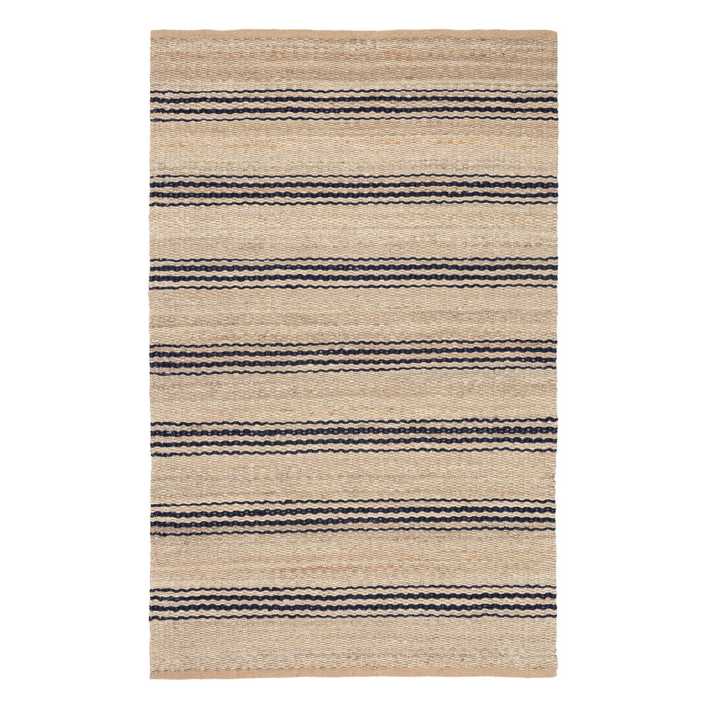 Jute Ticking Handwoven Rug | Indigo