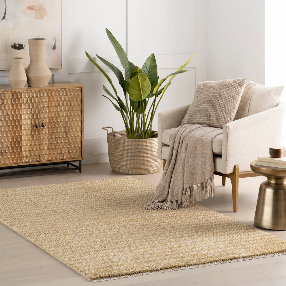 Tullie Hand Knotted Wool Rug | Ochre