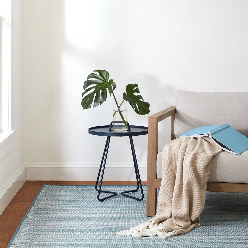 Lakeside Woven Indoor/Outdoor Custom Rug | Slate