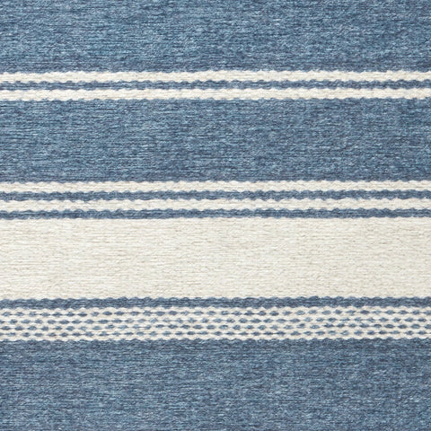 Bowman Stripe Machine Washable Rug Swatch | Blue