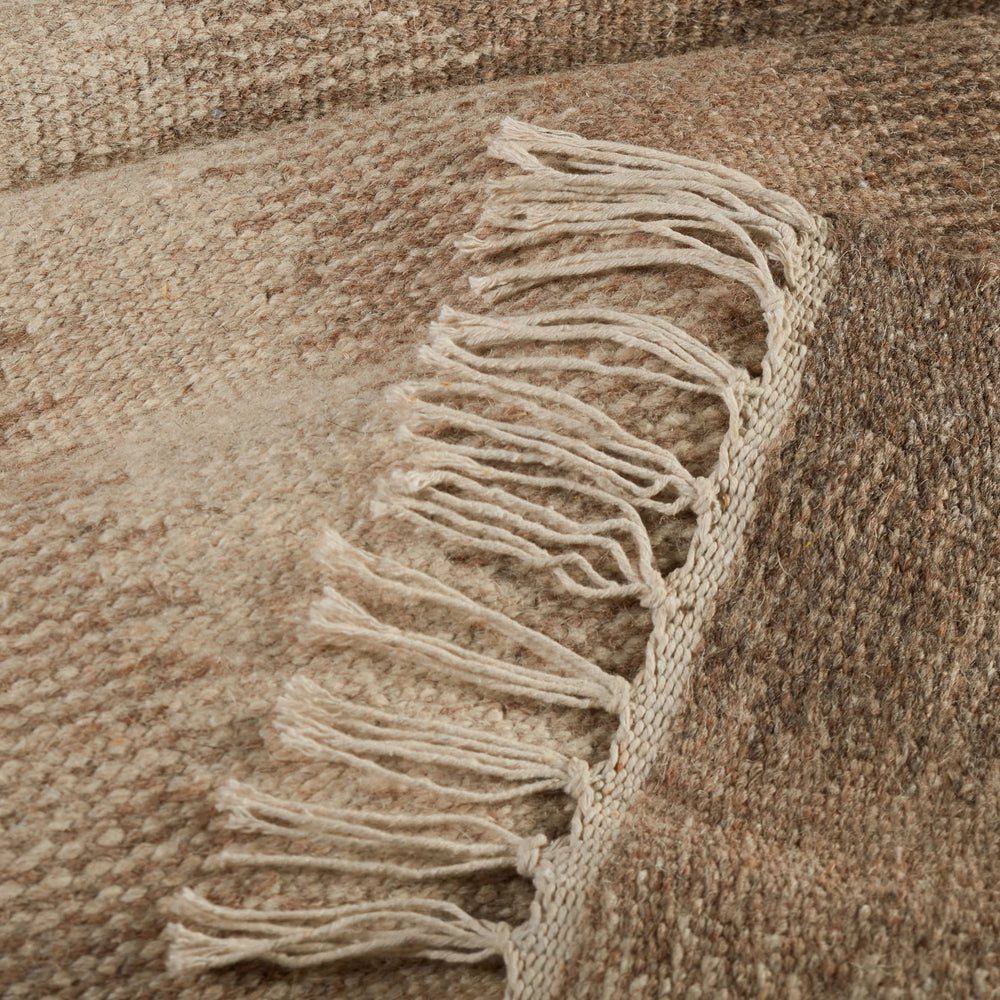 Ronan Ikat Handwoven Wool Rug | Natural